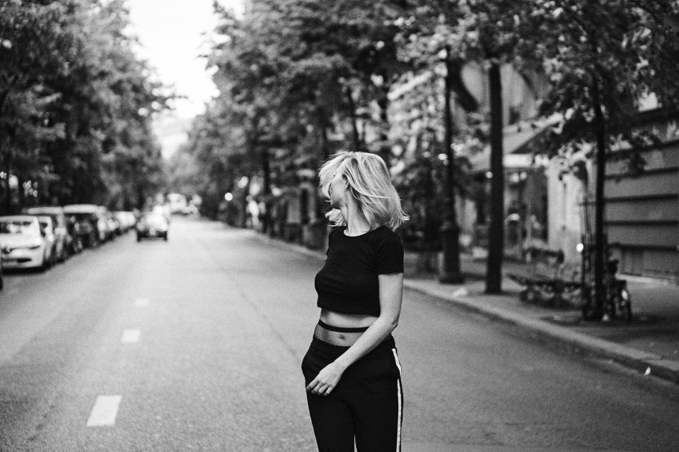 Black And White GIrl Background